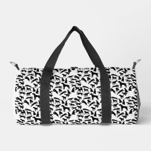 Schwarze Labrador-Silhouette Druck Cut Sew Tasche