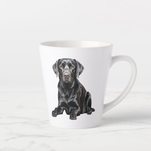 Schwarze Labrador-Tasse Milchtasse (Rechts)