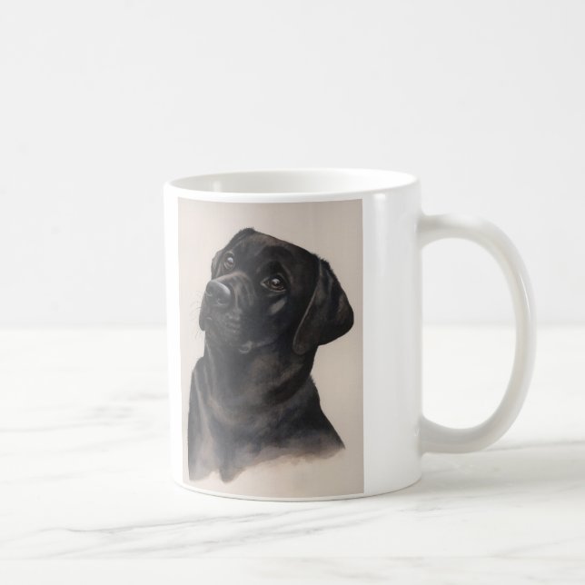Schwarze Labrador-Tasse mit "Text des besten" Tasse (Rechts)