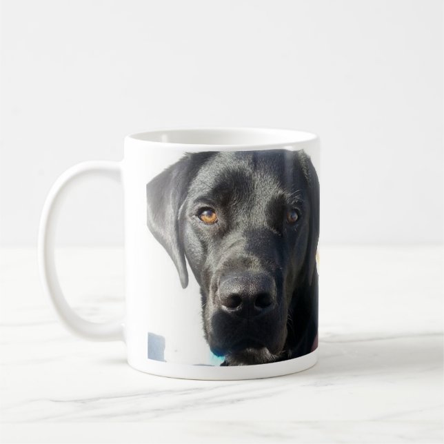 Schwarze Labrador-Tasse Tasse (Links)