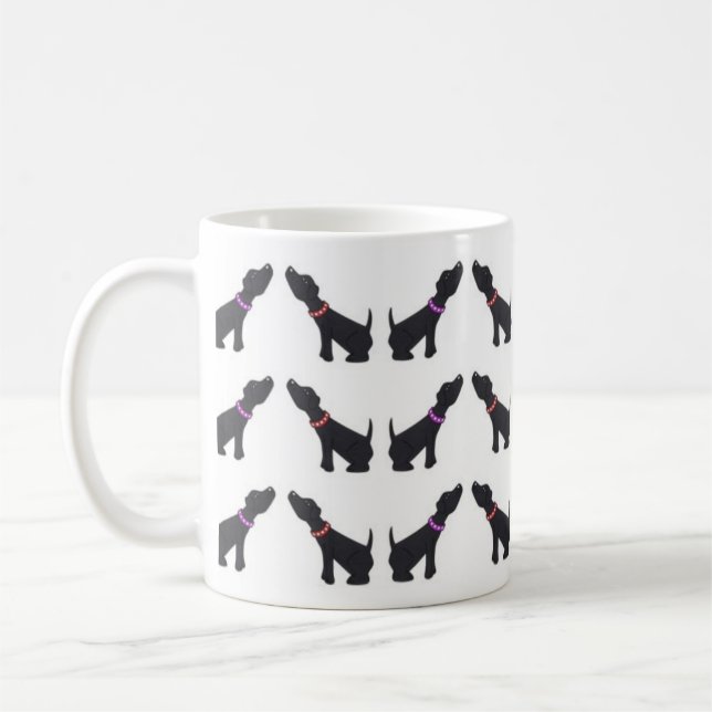 Schwarze Labrador-Tasse Tasse (Links)