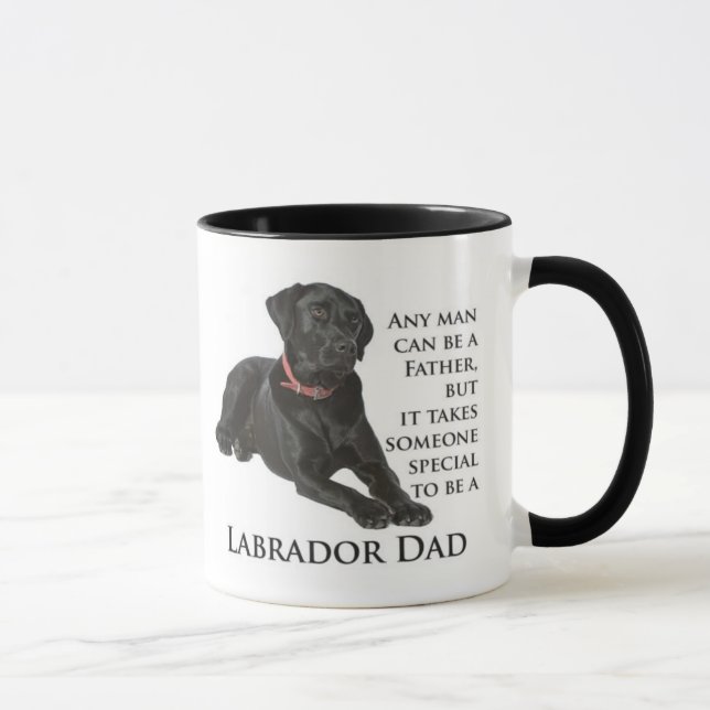 Schwarze Labrador-Vater-Tasse Tasse (Rechts)