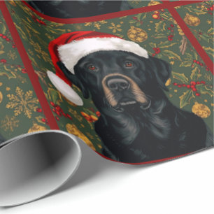 Schwarze Labradormäuse Weihnachtsgeschenkverpackun Geschenkpapier