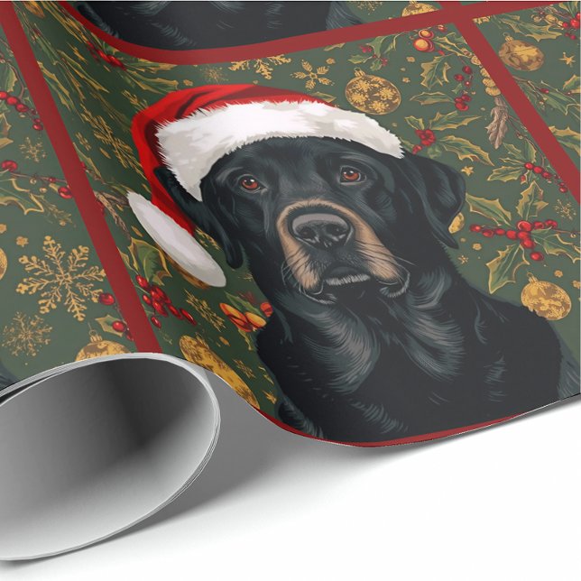 Schwarze Labradormäuse Weihnachtsgeschenkverpackun Geschenkpapier (Von Creator hochgeladen)