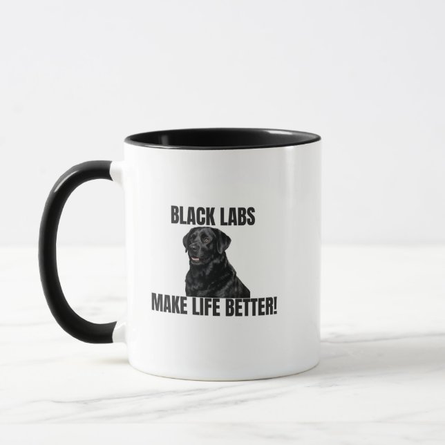 Schwarze Labradors machen das Leben besser! – Beid Tasse (Links)