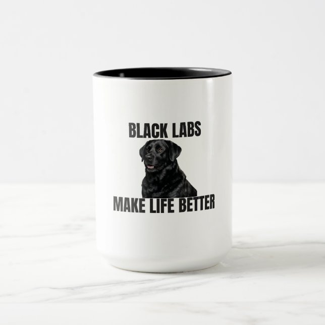 Schwarze Labradors machen das Leben besser – Freun Tasse (Zentrum)