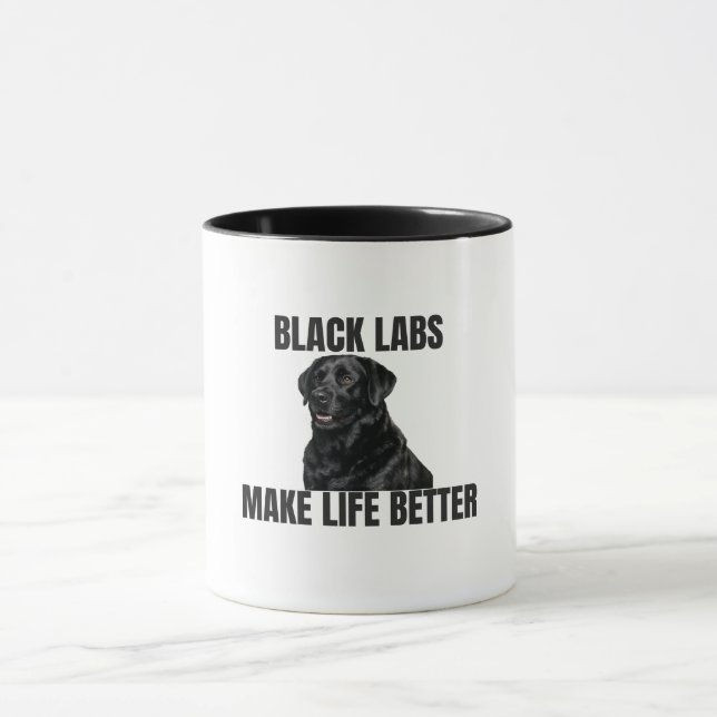 Schwarze Labradors machen das Leben besser – Freun Tasse (Zentrum)