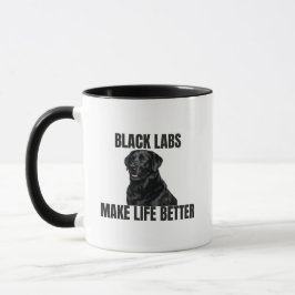 Schwarze Labradors machen das Leben besser – Kaffe Tasse