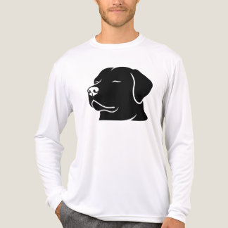 Schwarze Labradortretriever-Gesichtssilhouette Tri-Blend Shirt