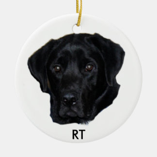 Schwarze Labradorverzierung Keramik Ornament