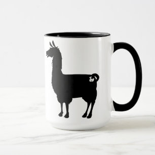 Schwarze Lama-Tasse Tasse