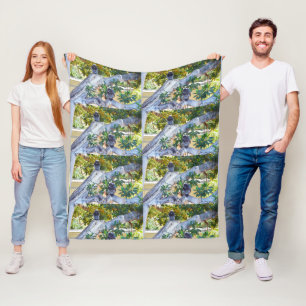 Schwarze Langur-Affen essen, Med Fleece Blanket