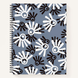 Schwarze Lashes Abstrakt Minimal Evil Eye Protecti Notizbuch