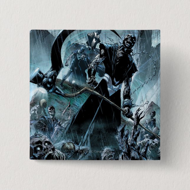 Schwarze Laternen-Korps-Platte Button (Vorderseite)