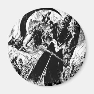 Schwarze Laternenkorps - Schwarzweiß Magnet