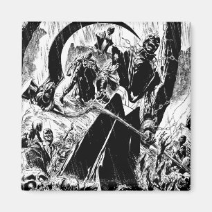 Schwarze Laternenkorps - Schwarzweiß Magnet