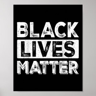 Schwarze leben Blanche Menschenrechte Kinder Männe Poster
