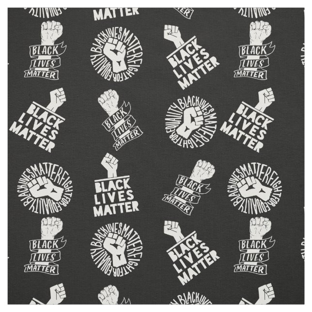 Schwarze Leben Materie nahtlose Muster blm Protest Stoff (Muster)