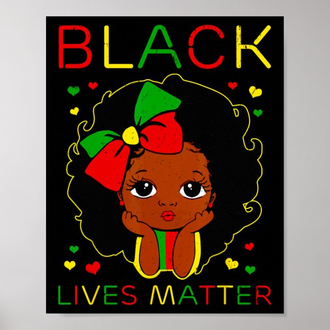 Schwarze Leben Problem Kleine Melanin Prinzessin S Poster (Vorne)