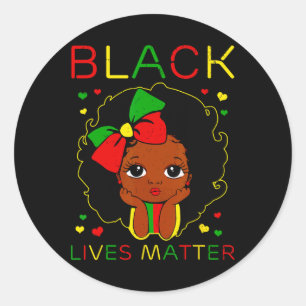 Schwarze Leben Problem Kleine Melanin Prinzessin S Runder Aufkleber