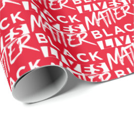 Schwarze Leben: rote Weihnachten Geschenkpapier