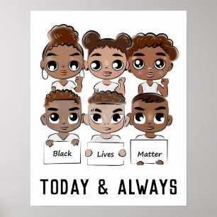 Schwarze Leben zählt heute und immer Poster
