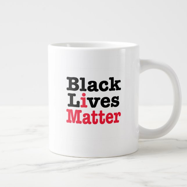 Schwarze Lebensfrage Jumbo-Tasse (Rechts)