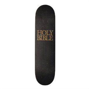 Schwarze lederne heilige Bibel-Abdeckung Skateboard