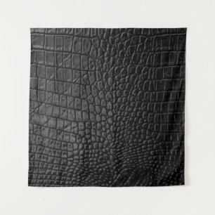 Schwarze Lederstruktur Wandteppich