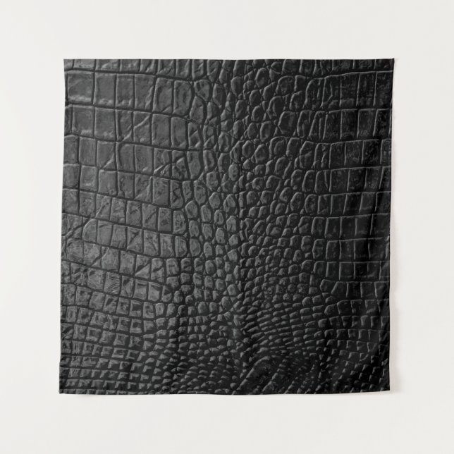 Schwarze Lederstruktur Wandteppich (Vorderseite)