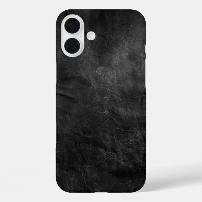 Schwarze Ledertextur Case-Mate iPhone Hülle (Rückseite)