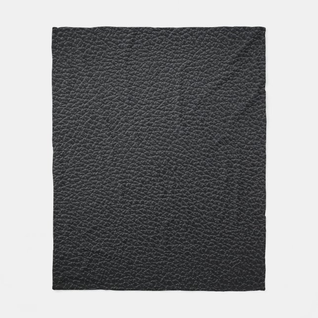 Schwarze Ledertextur oder Hintergrund. Leder,Textu Fleecedecke (Vorderseite)
