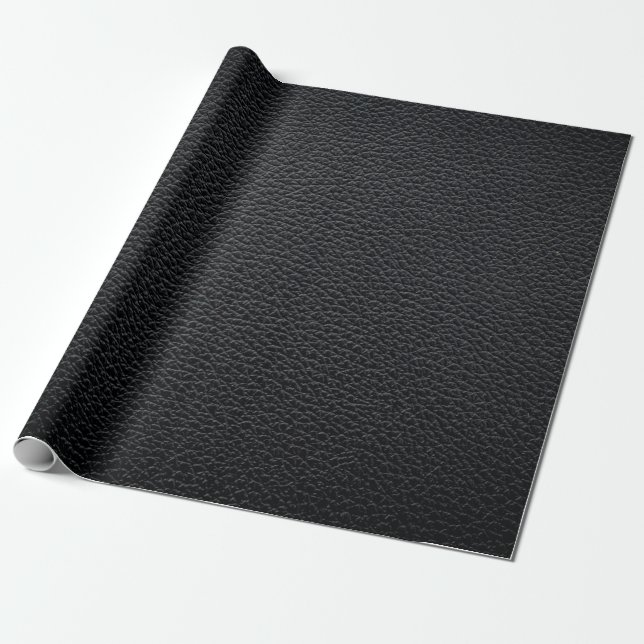 Schwarze Ledertextur oder Hintergrund. Leder,Textu Geschenkpapier (Ungerollt)