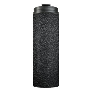 Schwarze Ledertextur und Hintergrundleder,Textur Thermosbecher