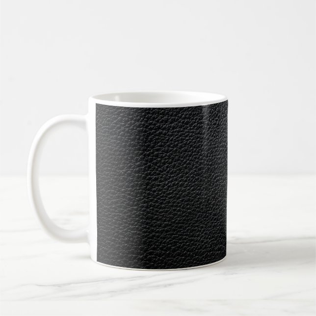 Schwarze Ledertextur und Hinterleder, Textur Kaffeetasse (Links)