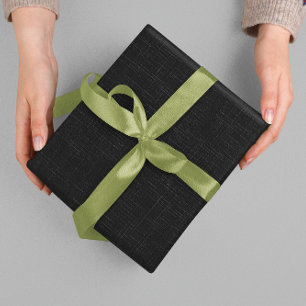 Schwarze leere beigefarbene Leinen saubere Stoffte Geschenkpapier