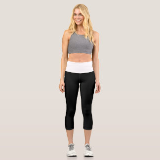 schwarze Legens Capri Leggings