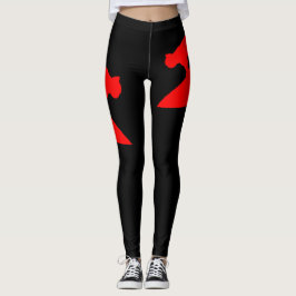 Schwarze Leggings für Katzenliebhaber