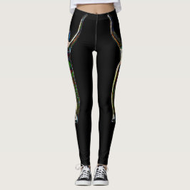 Schwarze Leggings mit einzigartigem Design