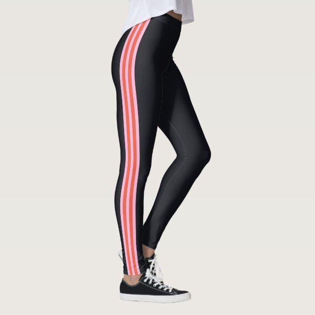 Schwarze Leggings mit sportlicher Seite Stipe your (Rechts)