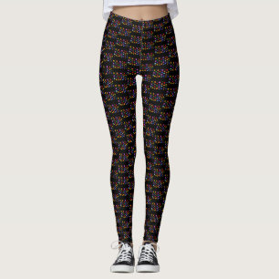 Schwarze Leggings mit Sternen für Erwachsene oder