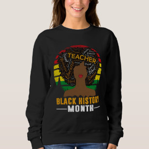 Schwarze Lehrerin Afro Retro Schwarze Geschichte M Sweatshirt