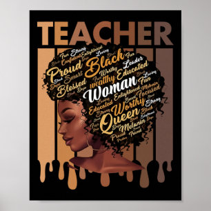 Schwarze Lehrermagie Schwarze Geschichtserziehung Poster