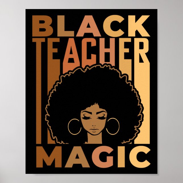 Schwarze Lehrermagie Schwarzer Geschichtsmonat Mel Poster (Vorne)