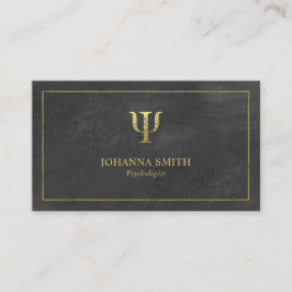 Schwarze Leinwand Golden Frame Psychologin Psi Sym Terminkarte