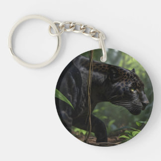 Schwarze Leopard-Schlüsselanhänger Schlüsselanhänger
