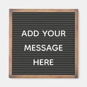 Schwarze Letterboard im Frame Custom Message Magne Magnet
