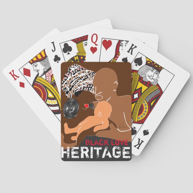 Schwarze Liebe AFRIKANISCHES Erbe Spielkarten (Rückseite)