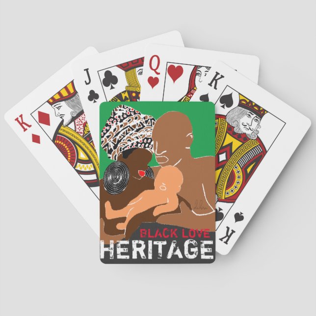 Schwarze Liebe AFRIKANISCHES Erbe Spielkarten (Rückseite)