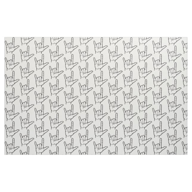 Schwarze Liebe ASL I Sie gemustertes Gewebe Stoff (Yard (91,4 cm))